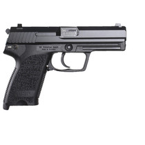 HK 81000322 USP V1 SA/DA 45 ACP Caliber with 4.41" Barrel, 12+1 Capacity, Overall Black Finish, Serrated Trigger Guard Frame, Serrated Steel Slide & Polymer Grip Includes 2 Mags
