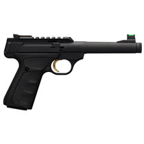 Browning 051534490 Buck Mark Plus Camper SR 22 LR 10+1 6" Steel Threaded Barrel, Matte Black Optic Ready/Serrated Steel Slide & Aluminum Frame, Black Ultragrip FX Grips