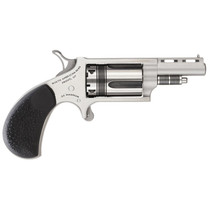 North American Arms 22MTW Wasp 22 WMR 5 Shot 1.63" Stainless Steel Vent Rib Barrel, Stainless Steel Frame & Cylinder, Black Pebbled Rubber Grip, Exposed Hammer