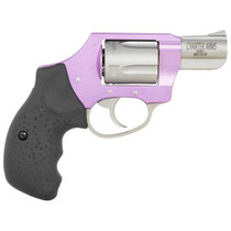 Charter Arms 53841 Undercover Lite Lavender Lady Small 38 Special 5rd 2" Stainless Steel Barrel & Cylinder, Lavender Aluminum Frame, Black Finger Grooved Rubber Grip, Concealed Hammer