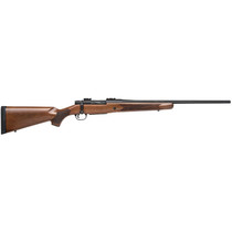 Mossberg 27849 Patriot Full Size 7mm-08 Rem 5+1 22" Matte Blued Fluted Barrel, Drilled & Tapped Matte Blued Stainless Steel Receiver, Walnut Fixed Stock, Right Hand