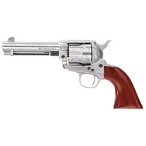 Taylors & Company 550926 1873 Cattleman 45 Colt (LC) Caliber with 4.75" Barrel, 6rd Capacity Cylinder, Overall White Floral Engraved Finish Steel & Walnut Grip