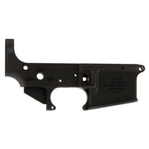 Spikes STLS045 No Logo Stripped Lower Receiver Multi-Caliber 7075-T6 Aluminum Black Anodized for AR-15
