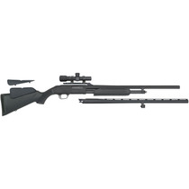 Mossberg 54047 500 Field/Deer Pump 20 Gauge 5+1 3" 26" Vent Rib/24" Slugster Barrels, Matte Blued Metal Finish, Synthetic Dual Comb Stock, Includes Accu-Set Chokes & Dead Ringer 2.5x20mm Scope