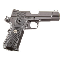 Wilson Combat TCCOM45 Tactical Carry Commander 45 ACP 8+1 4.25" Stainless Steel Barrel, Black Serrated Carbon Steel Slide, Black Armor-Tuff Carbon Steel Frame w/Beavertail, Black G10 Starburst Grip