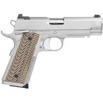 Dan Wesson 01809 Specialist Commander 45 ACP 8+1 4.25" Stainless Steel Barrel, Bead Blasted Serrated Stainless Steel Slide & Frame w/Beavertail & Picatinny Rail, Black/Brown G10 Grip, Ambidextrous