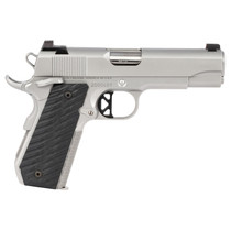 Dan Wesson 01827 V-Bob 45 ACP 8+1 4.25" Match Grade Barrel, Forged Stainless Steel Frame w/Beavertail, Serrated Bead Blasted Stainless Steel Slide, Black G10 Grip