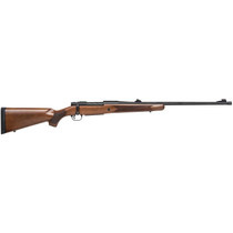 Mossberg 28121 Patriot Full Size 300 Win Mag 3+1 24" Matte Blued Fluted Threaded Barrel, Drilled & Tapped Matte Blued Stainless Steel Receiver, Walnut Fixed Stock, Right Hand
