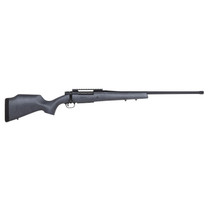 Mossberg 28102 Patriot Long Range Hunter 300 Win Mag Caliber with 3+1 Capacity, 24" Threaded/Fluted Barrel, Matte Blued Metal Finish & Sniper Gray Fixed Monte Carlo Stock Right Hand (Full Size)