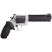 Taurus 2460065RH Raging Hunter 460 S&W Mag 5rd 6.75" Matte Black Oxide Barrel & Cylinder Matte Stainless Steel Frame Black Rubber with Integrated Cushion Insert Grip