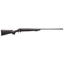 Browning 035543294 X-Bolt Pro Long Range 6.5 PRC 3+1 26" Skip Fluted Heavy Barrel, Recoil Hawg Muzzle Brake, Spiral Fluted Bolt, Carbon Gray Elite Cerakote, Natural Carbon Fiber Stock