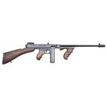 Thompson TIB50D 1927A-1 Deluxe Carbine 45 ACP Caliber with 18" Barrel, 20+1 Capacity (Stick), 50+1 Capacity (Drum), Blued Metal Finish, American Walnut Removable Fixed Stock & Wood Grip Right Hand