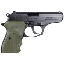 Bersa T380MC Thunder Combat Micro-Compact Frame 380 ACP 8+1, 3.50" Black Steel Barrel, Matte Black Serrated Steel Slide & Aluminum Frame w/Beavertail, Olive Wrap-Around Grip