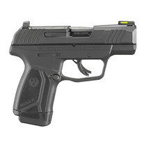 Ruger 3502 Max-9 9mm Luger 10+1 3.20" Black Nitride Alloy Steel Barrel, Black Oxide Optic Ready/Serrated Steel Slide, Black Polymer Frame Black Hogue HandALL Rubber Grip, Right Hand