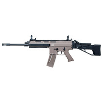 Mauser Rimfire 4150014 M-15 22 LR 22+1 16.50" Barrel w/Flash Hider, Steel Receiver w/Tan Finish, Flip Up Front & Rear Sights, Side Folding Stock w/Adjustable Cheekrest, Manual Thumb Safety