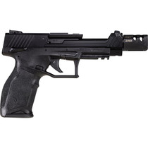 Taurus 1-TX22C151T10 TX22 Competition 5.40" 10+1 (3) Black Polymer Frame Black Anodized Ported Aluminum Slide with Optics Mount Aggressive Textured Black Polymer Grip Includes Compensator