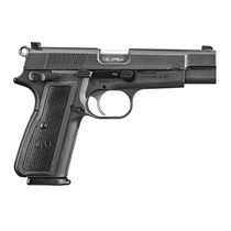 FN 66101115 High Power 9mm Luger 10+1 4.70" Black Target Crown Steel Barrel, Black PVD Serrated Steel Slide & Steel Frame w/Beavertail, Black Polymer Grip, Ambidextrous