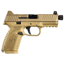 FN 66100746 509MT 9mm Luger 10+1, 4.50" Black Target Crown/Threaded Steel Barrel, Flat Dark Earth Optic Cut/Serrated Steel Slide, Flat Dark Earth Polymer Frame w/Picatinny Rail, Ambidextrous