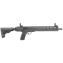 Ruger 19302 LC Carbine 5.7x28mm 10+1 16.25" Nitride Fluted Barrel, Black Hard Coat Anodized Finish, M-LOK Handguard, OEM Flip Up Sights, Synthetic Folding Adjustable Stock, Black Polymer Grip