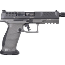 Walther Arms 2877503 PDP Pro SD 9mm Luger 18+1 5.10" Threaded Barrel, Black Optic Cut/Serrated Slide, Tungsten Gray Polymer Frame with Pic. Rail, Performance Duty Grip, Flared Magwell