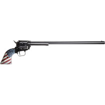Heritage Mfg RR22B16USFLAG Rough Rider 22 LR 6 Shot, 16" Black Oxide Steel Barrel, Black Oxide Zinc Alloy Frame, Black Oxide Cylinder, US Flag Grip, Manual Safety, Exposed Hammer