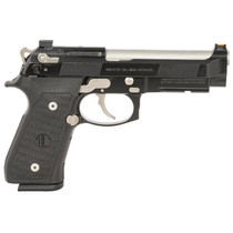 Langdon Tactical Tech LTT92ECB Beretta 92 Elite 9mm Luger 18+1 4.70" Target Crown Steel Barrel, Black Serrated Steel Slide, Black Frame w/Picatinny Rail, Black VZ G10 Grip