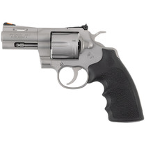 Colt Mfg PYTHONSM3RTS Python 357 Mag/38 Special 6 Shot 3" Matte Stainless Steel Recessed Target Vent Rib Barrel, Cylinder & Frame, Black Rubber Grip, Exposed Hammer
