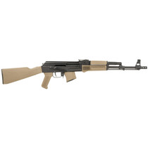 Arsenal SAM7R-62FDEM SAM7R 7.62x39mm 10+1 16.25" Black Chrome Lined Steel Barrel, Black Steel Receiver, Fixed Flat Dark Earth Synthetic Stock & Polymer Grip