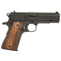 Tisas 10100116 1911 A1 Tank Commander 9mm Luger 9+1 4.25" Black Steel Barrel, Manganese Phosphate Coated Serrated Carbon Steel Slide & Frame w/Beavertail, Turkish Walnut Grip