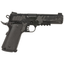 Girsan 391158 MC1911 S Influencer Full Size 10mm Auto 9+1 5" Black Steel Barrel, Black Camo Optic Ready/Serrated Steel Slide & Frame w/Picatinny Rail & Beavertail, Black Polymer Grip