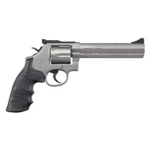 SAR USA SARSR38ST6 SAR SR 38 Special/357 Mag 6 Shot, 6" Stainless Steel Barrel, Cylinder & Frame w/Black Finger Groove Grip, Drop Safety/Hammer Block Safety, Exposed Hammer