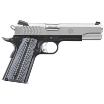 Ruger SR1911 Full Size 9mm Luger 9+1 5" Stainless Steel Barrel, Satin Stainless Steel Serrated Slide, Black Anodized Aluminum Frame w/Beavertail, Black/Gray G10 Grip