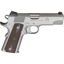 Springfield Armory PX9417S 1911 Garrison 9mm Luger 9+1 4.25" Stainless Match Grade Barrel, Serrated Stainless Steel Slide & Frame w/Beavertail, Thinline Wood Grip