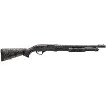 Winchester Repeating Arms 512457695 SXP Defender Compact 20 Gauge Pump 3" 5, 2 3/4" Shells 18" Forged Carbon Hydrodip Steel Barrel, Aluminum Receiver, Fixed Forged Carbon Hydrodip Synthetic Stock