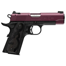 Browning 051062490 1911 Black Label Compact Frame 22 LR 10+1 3.63" Matte Stainless Steel Barrel, Black Cherry Cerakote Serrated Aluminum Slide, Matte Black Polymer Frame, Black Polymer Grip