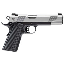 Bersa B19117050SBBK B1911 Full Size Frame 45 ACP 8+1 5" Stainless Steel Barrel, Stainless Serrated Steel Slide, Black Stainless Steel Frame w/Beavertail, Black VZ Grip, Ambidextrous