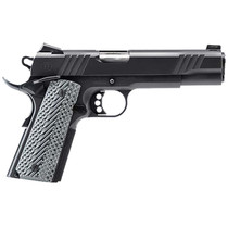 Bersa B19117050BBBB B1911 Onyx Full Size Frame 45 ACP 8+1 5" Stainless Steel Barrel, Black Serrated Steel Slide, Black Stainless Steel Frame w/Beavertail, Gray VZ Grip, Ambidextrous