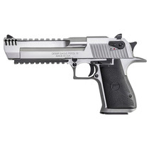 Magnum Research DE357SRMB Desert Eagle Mark XIX 357 Mag 9+1 6" Stainless Steel Barrel, Stainless Steel Serrated Slide, Stainless Steel Frame w/Beavertail & Picatinny Rail, Weaver Top Mount