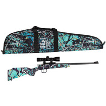Crickett KSA2172BSC My First Rifle Package 22 S/L/LR Single Shot 16.10" Blued Steel Barrel & Receiver, Muddy Girl Serenity Synthetic Fixed Stock, 4x32 Scope