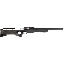 Crickett KSA2150-BLK Precision Full Size 22 LR Single Shot 16.10" Blued Threaded Bull Barrel, Blued Crickettinny Rail Steel Receiver, Black Synthetic Adj LOP Stock