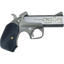 Bond Arms BACY Cyclops Thumper 50 AE 1 Shot 4.25" Black/SS Stainless Steel Barrel, Black Rough & Tumble Stainless Steel Frame, Black B6 Resin Grips