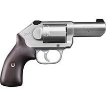 Kimber Mfg, Inc 3400011CA K6S *CA Compliant DAO 357 Mag 6 Shot 3" Brushed Stainless Steel Barrel, Cylinder & Frame, Large Smooth Walnut Grip, Concealed Hammer