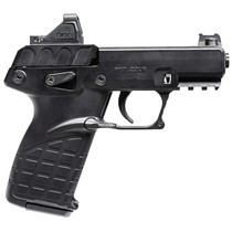 Kel-Tec P17BBLKOPTIC P17 Compact Frame 22 LR 16+1 3.80" Black Steel Barrel, Black Serrated Steel Slide, Black Polymer Frame w/Picatinny Rail, Textured Grip, Viridian RFX-11 Green Dot, Ambidextrous