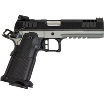 Great Lakes Firearms GL1911DS9FSSSRK 1911 DS Synergy 9mm Luger 20+1 5" Optic Cut/Serrated Cerakote Black Molded Grip Bull Shark Frame