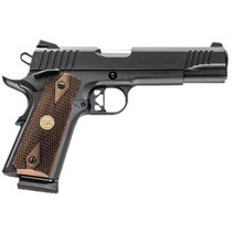 Charles Daly 440213 Superior 45 ACP 10+1 5" Stainless Steel Barrel, Black Serrated Steel Slide, Black Steel Frame w/Beavertail, Walnut Diamond Checkered Grip, ZeroTech Red Dot