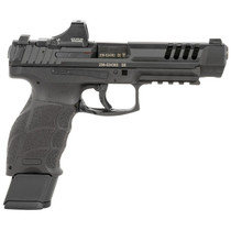 HK 81001159 VP9L SCS 9mm Luger 15+1 5" Black Polygonal Rifled Barrel, Long/Lightening Cuts/Optic Cut SCS Steel Slide, Polymer Frame w/Picatinny Rail, Black Interchangeable Backstrap Grip
