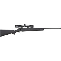 Mossberg 28249 Patriot w/Optic 7mm PRC 3+1 24" Matte Blued Threaded Barrel, Matte Blued Drilled & Tapped Receiver, Fixed Black Synthetic Stock, Vortex Crossfire II 3-9x40mm
