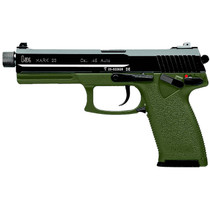 HK 81001075 Mark 23 45 ACP 10+1 5.87" Black Threaded Barrel, Black Cerakote Serrated Steel Slide, OD Green Polymer Frame w/Accessory Rail, Textured Grip