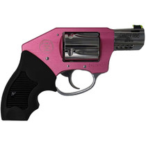 Charter Arms 53812 Off Duty Coyote 380 ACP 5rd 2" Stainless Ported Barrel, High Polished Cylinder, Pink Aluminum Frame, Black Finger Grooved Rubber Grip, Concealed Hammer