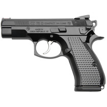 Cz Custom Shop 91048 CZ 75 D PCR Compact Frame 9mm Luger 15+1 3.90" Steel Barrel Black, Serrated Black Slide, Polycoat Aluminum Frame w/Beavertail, Black Checkered Aluminum Grip